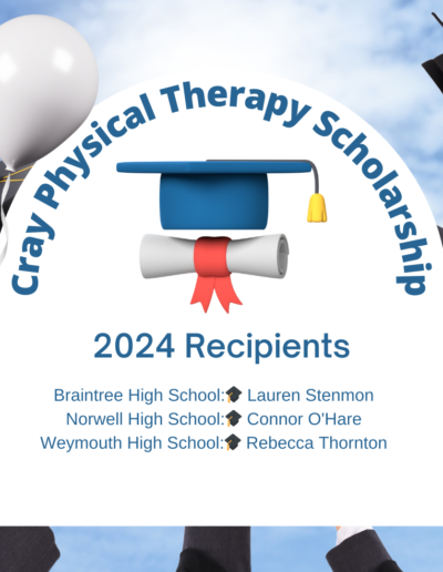 2024 Cray Physical Therapy Scholarship recipients